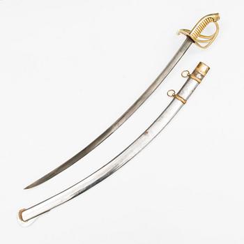 An Imperial Russian model 1827 cavalry award gold sabre.