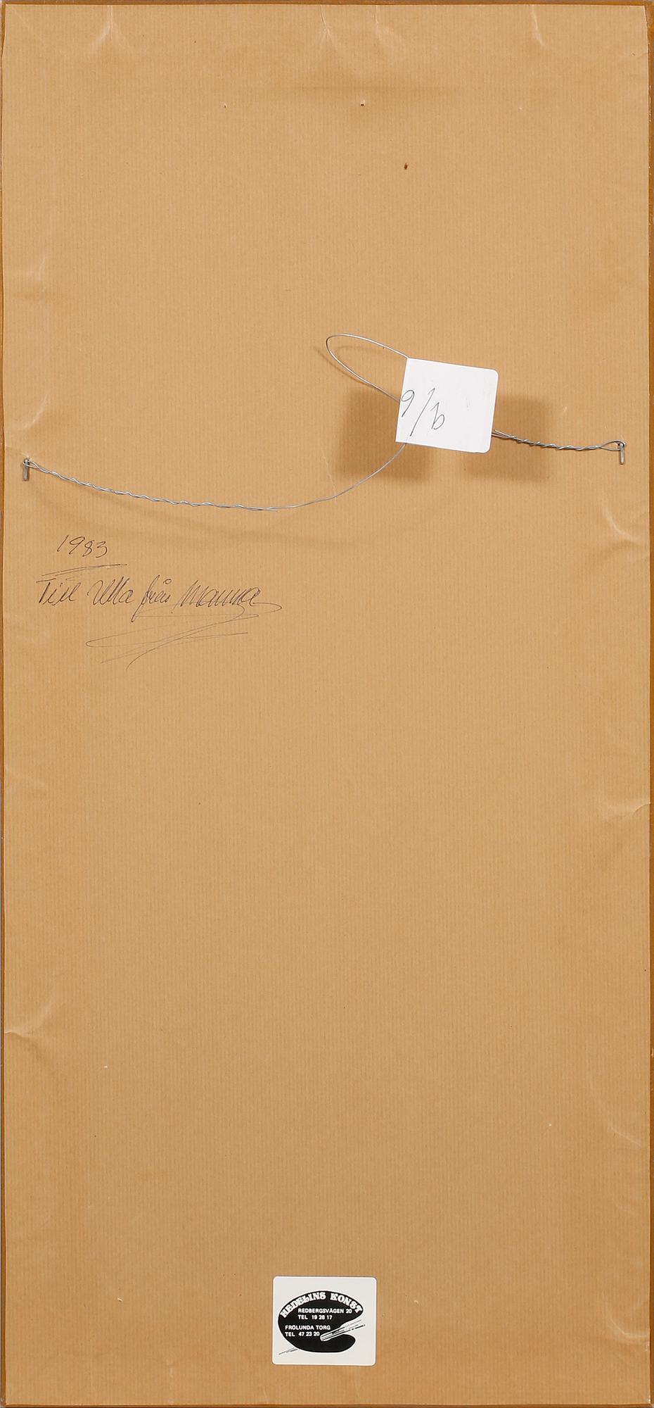 OKÄND KONSTNÄR, olja på pannå, signerad och daterad -45.