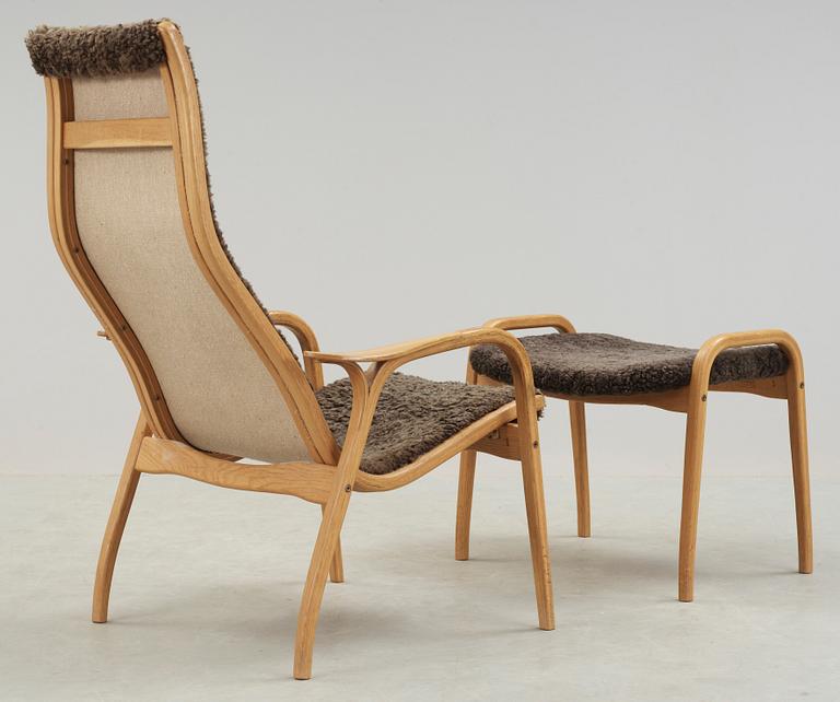 FÅTÖLJ med FOTPALL, "Lamino", Yngve Ekström, Swedese, 1900-talets andra hälft.