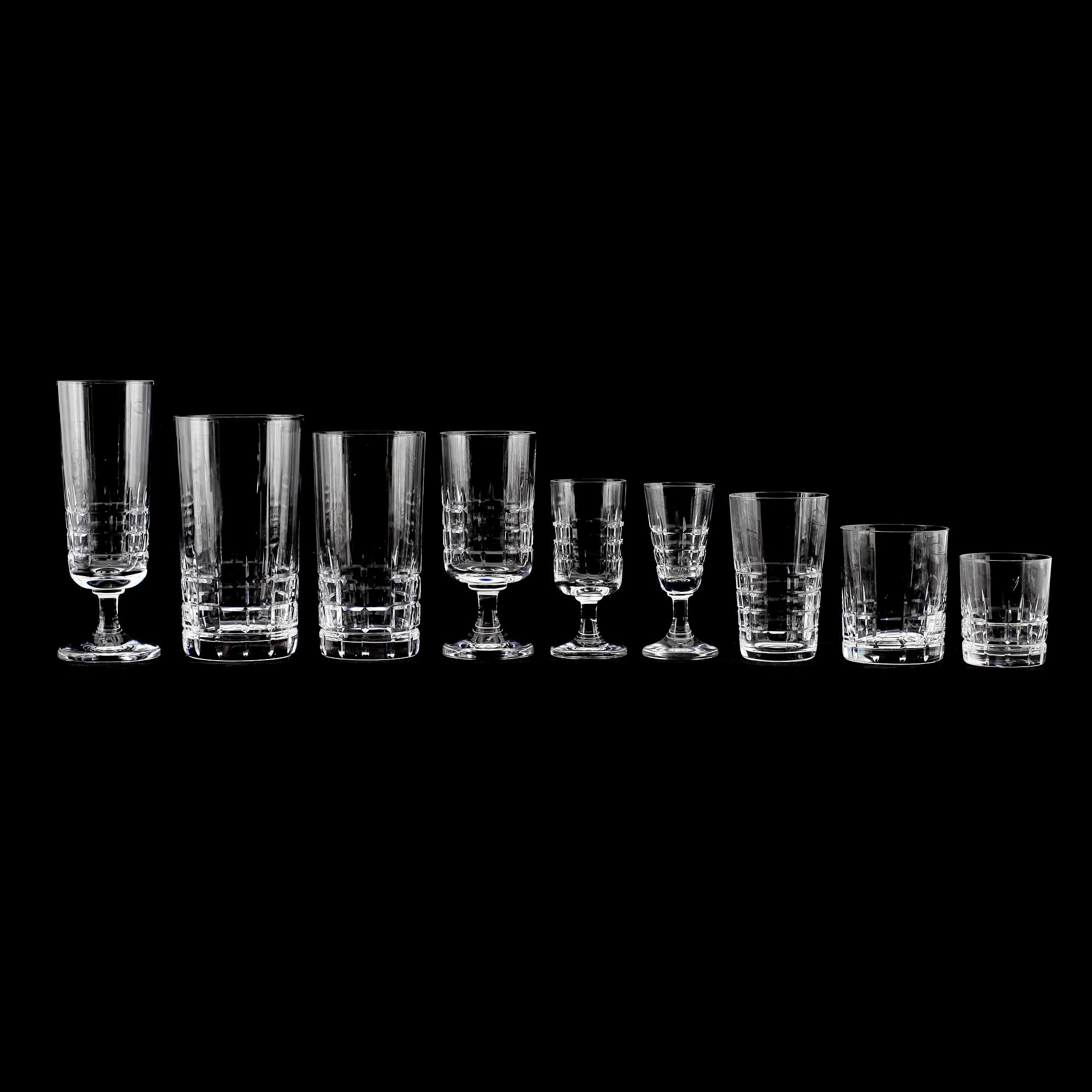 GLASSERVIS, 84 delar, "City", Vicke Lindstrand, Kosta.