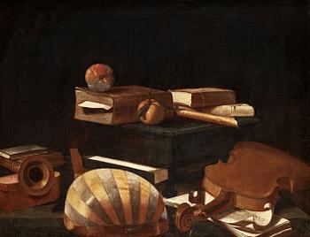 834. Evaristo Baschenis, Still life with musical instruments.