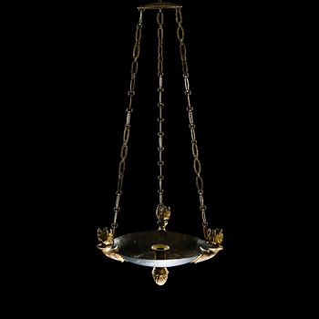 AMPEL, brons, empire, 1800-talets början. Höjd 66 cm.