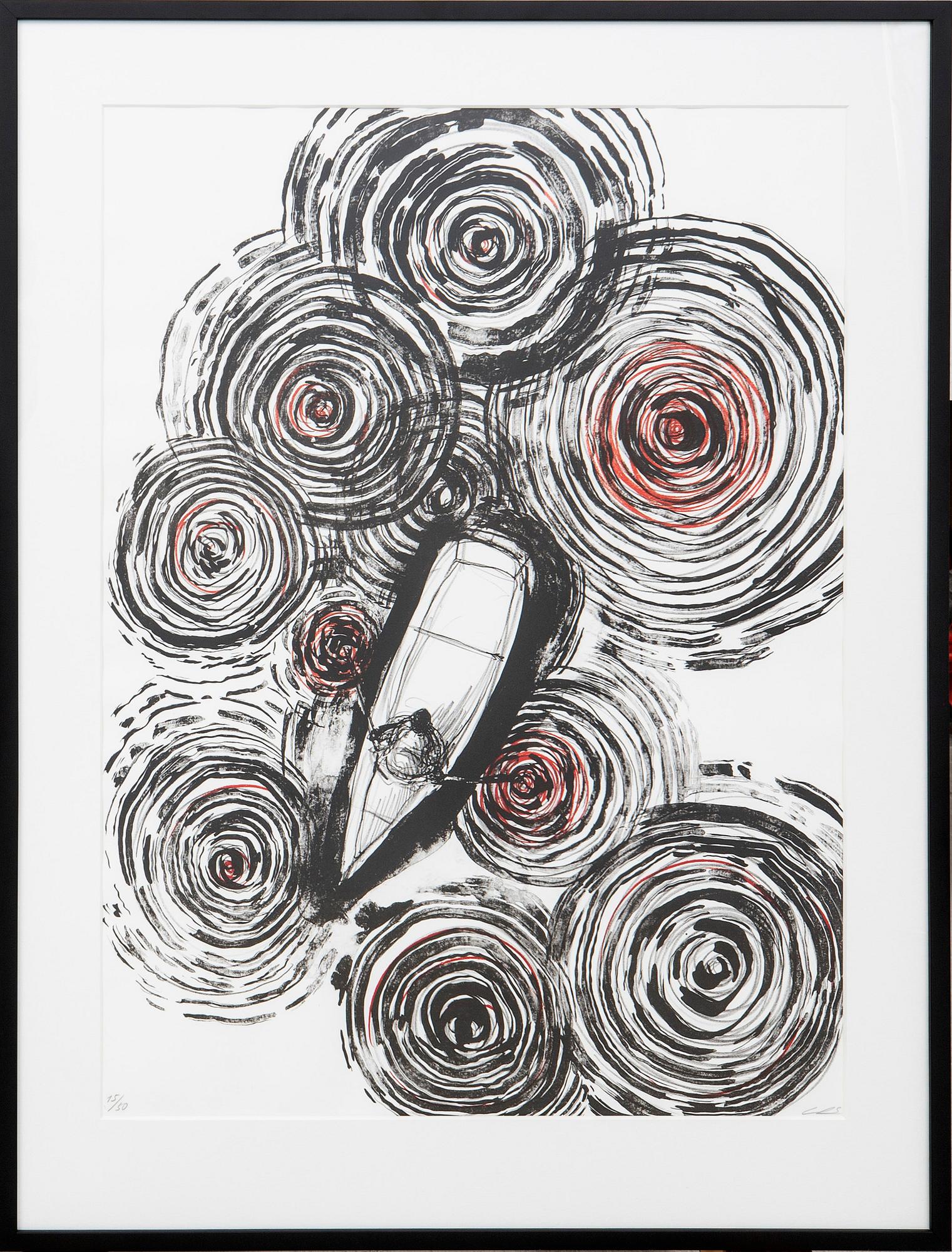 Chiharu Shiota, "Sailing in the sky".