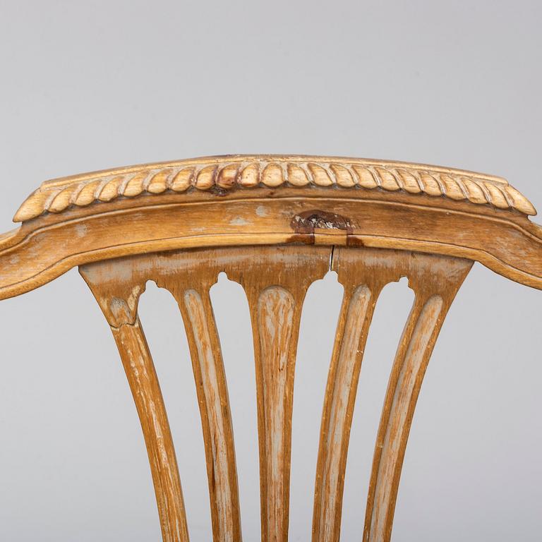 A set of three Gustavian chairs by Carl Johan Wadström (master in Stockholm 1788-1816).