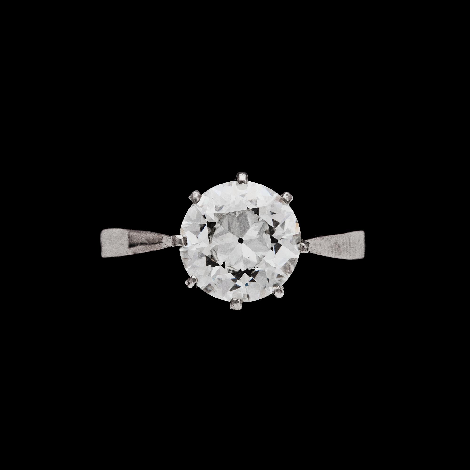 RING, gammalslipad diamant, ca 1.75 ct.