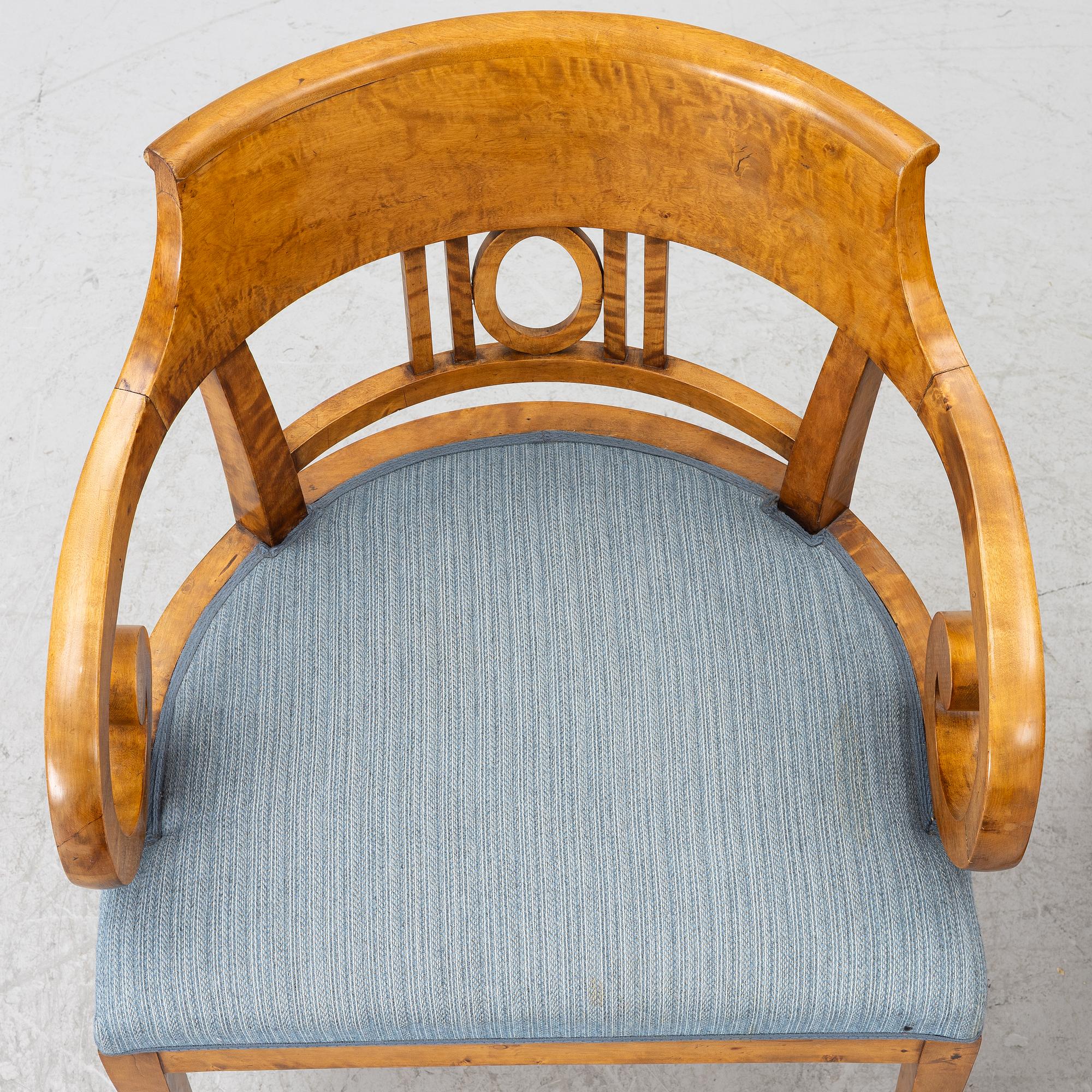 Pair of armchairs, Late Empire, mid-19th century.