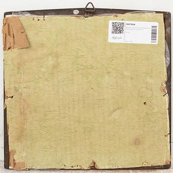 Broderi semiantik föreställande en Qajar prins ca 26x26 cm.