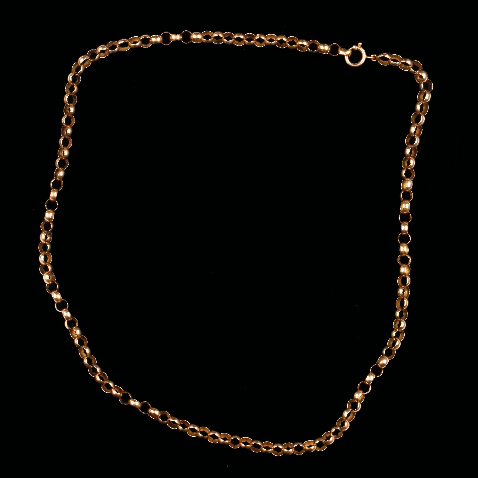 KEDJA, guld, troligen 1800-tal. Vikt ca 15 gram.