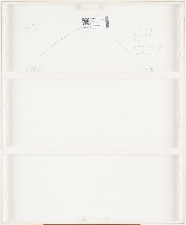 BENGT ORUP, gouache on paper, signed and dated -53.