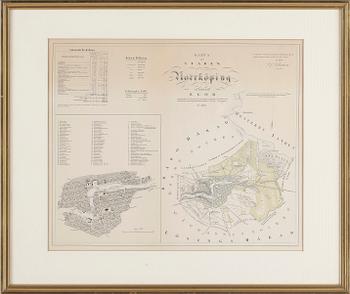 KARTA över Norrköping, 1853.