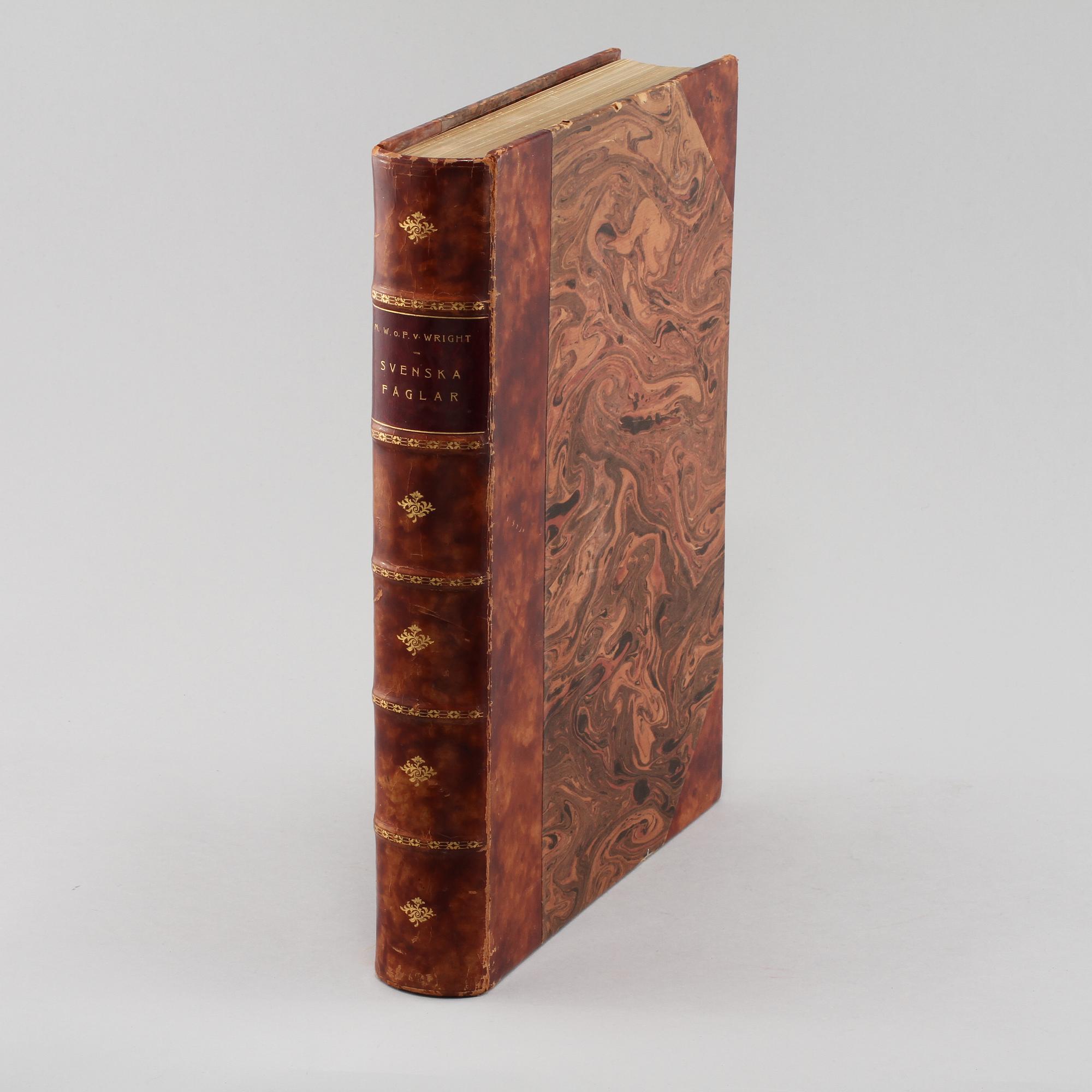 BOK, Svenska Fåglar, M,W & F von Wright. Stockholm, 1924.