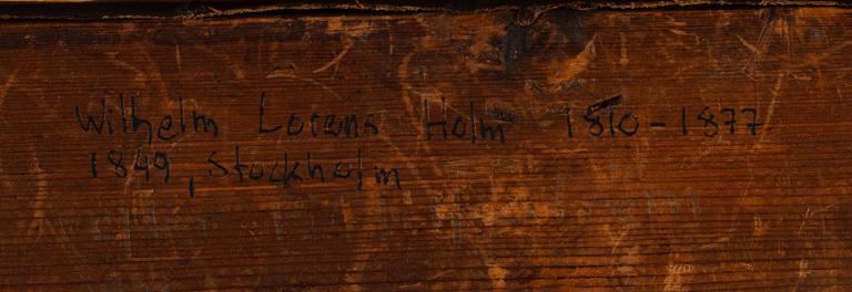 Lorens Wilhelm Holm, oil on canvas, signed and dated 1849.