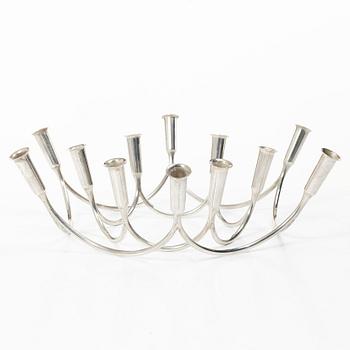 Eigil Jensen, candelabrum, 2 pieces, sterling silver, A Michelsen, Denmark, 1957–58.