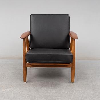 HANS J WEGNER, a 'GE-240'/'Cigarren' teak and oak easy chair, Denmark.