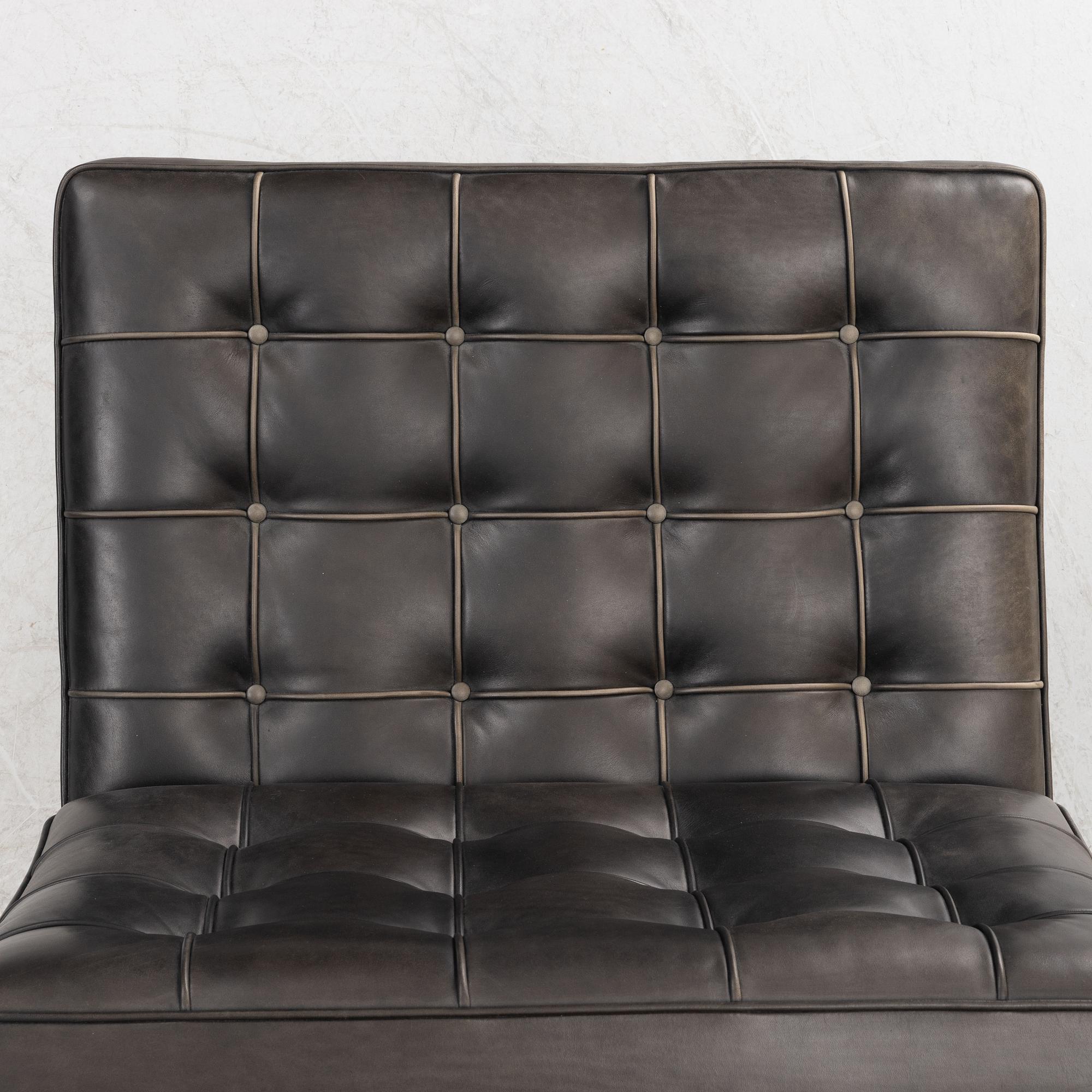 Ludwig Mies van der Rohe, a pair of  "Barcelona" lounge chairs, Knoll.