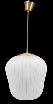 TAKLAMPA, glas, Orrefors, 1960-tal. H 78.