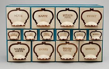 KRYDDHYLLA, brun "Pyro", Gustavsberg.