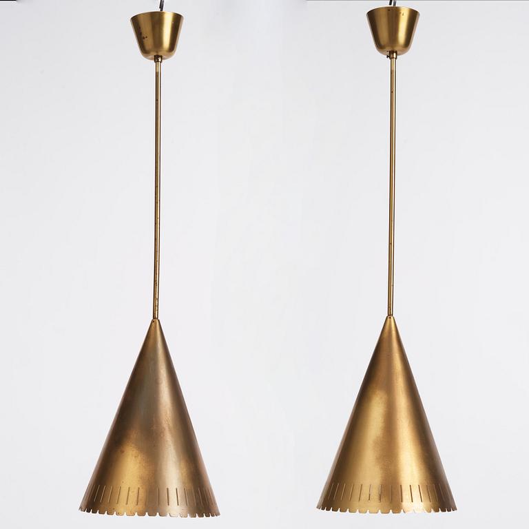 Harald Notini, taklampor, ett par, modell "11773", Arvid Böhlmarks Lampfabrik, Stockholm 1940-50-tal.