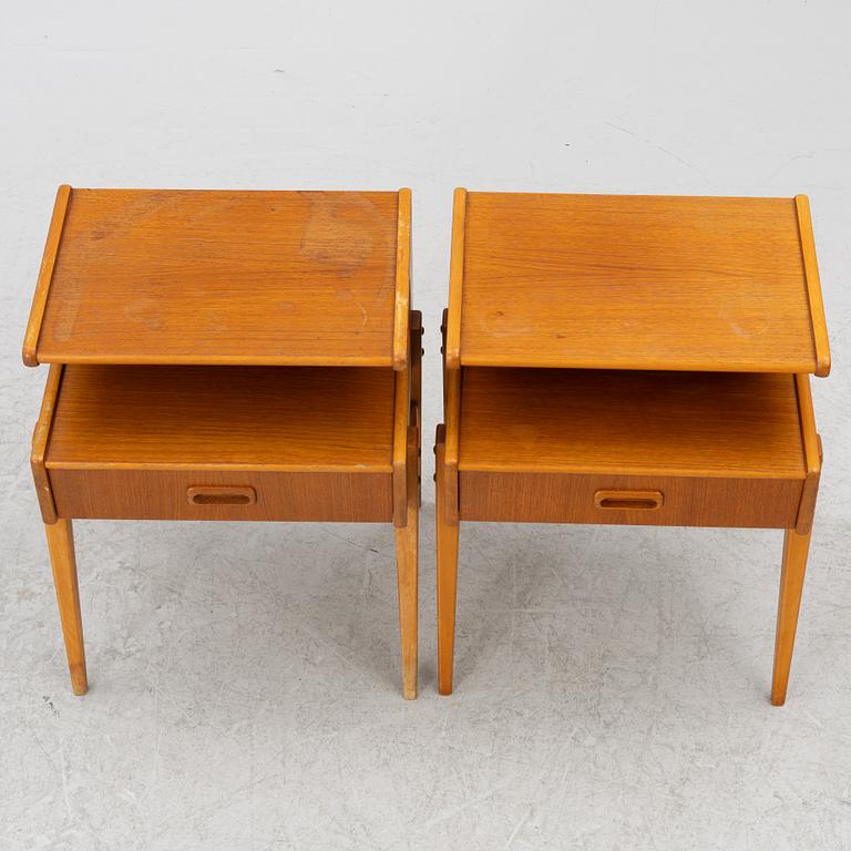 A pair of bedside tables, 1950s.