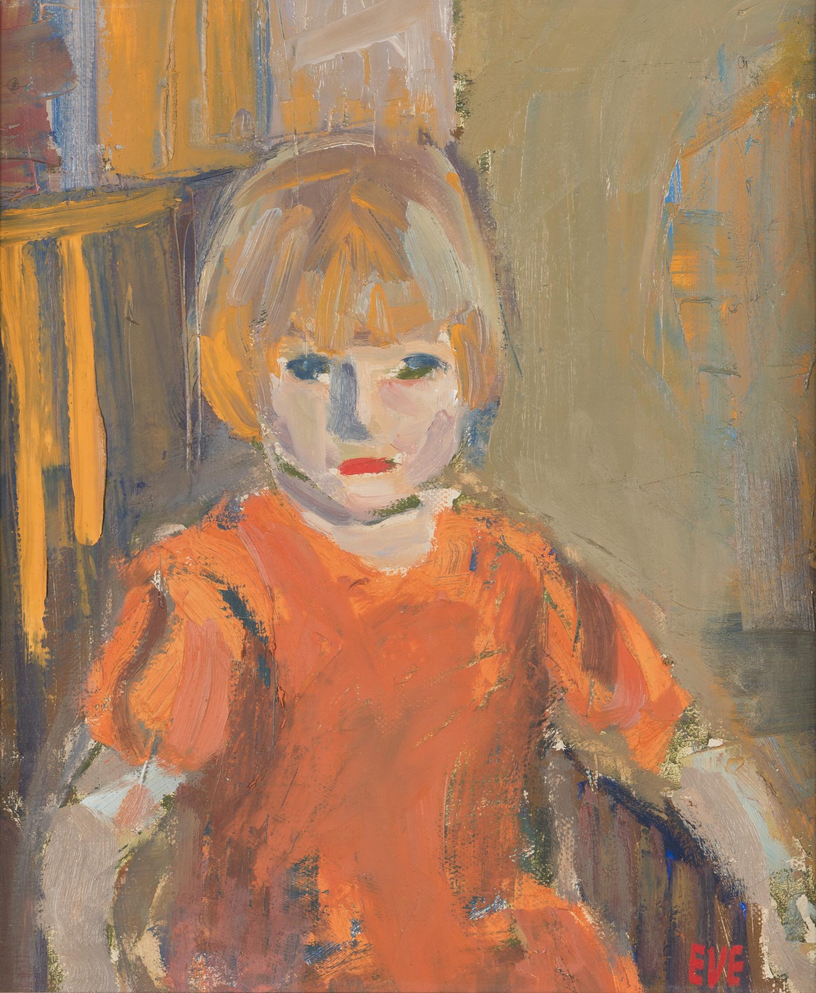 Eve Eriksson, oil on board, signed.