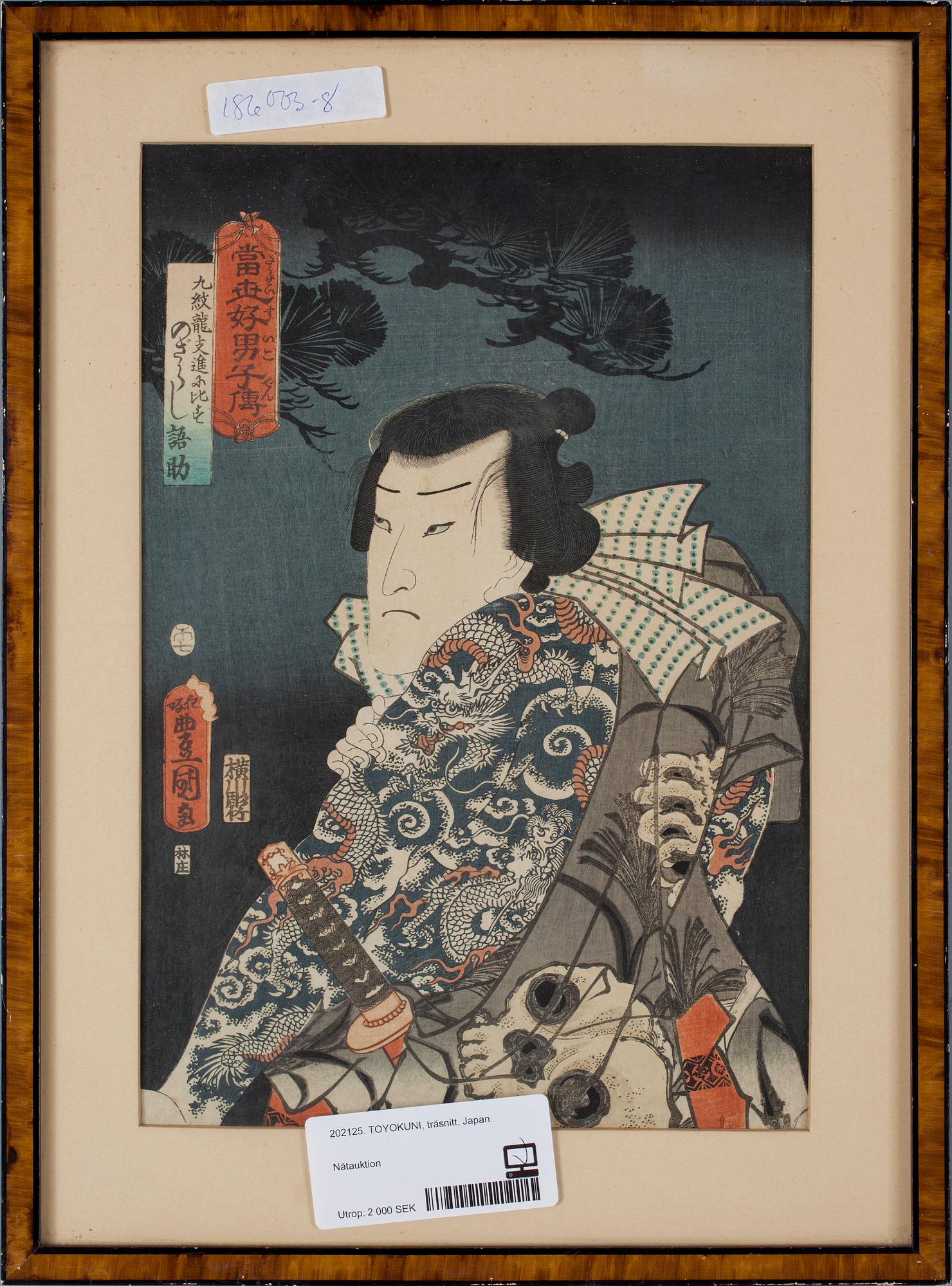 TOYOKUNI, träsnitt, Japan.