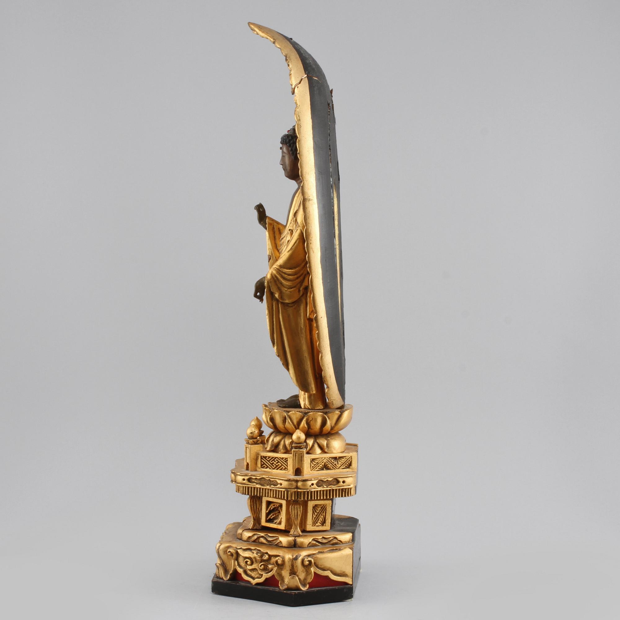 SKULPTUR, trä, orientalisk, omkring år 1900.