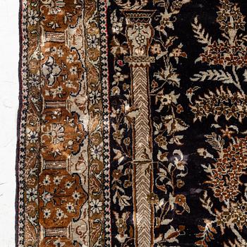 A rug, silk Quum, ca. 156 x 102 cm.