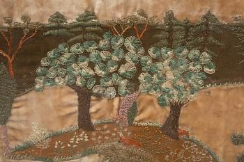 EMBROIDERY, on velvet. 76 x 101 cm. Designed and embroidered by Anna Casparsson.