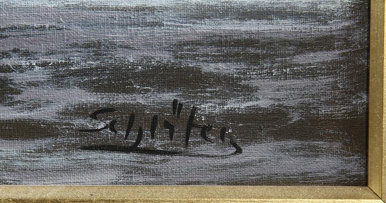 LOTHAR SCHLÜTER, olja på duk, sign.