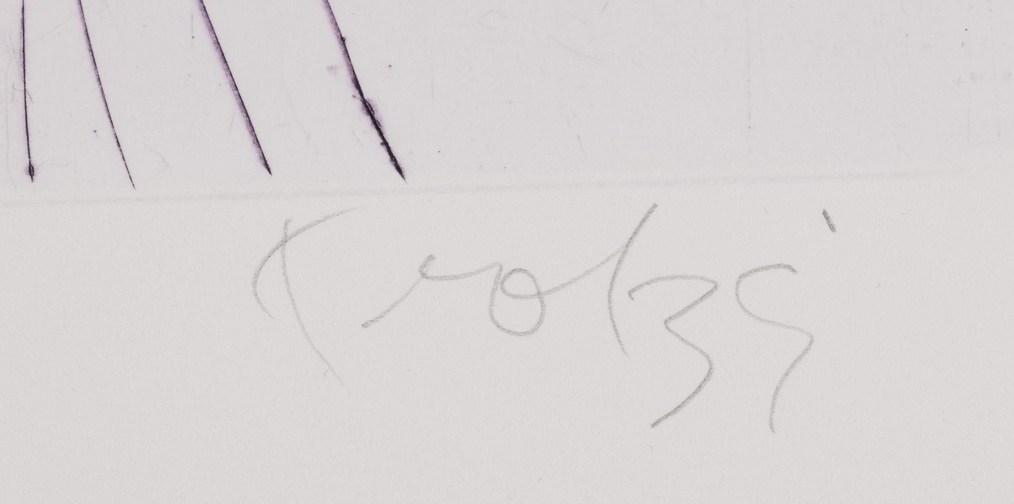 Ulf Trotzig, "King Sweeney", portfolio with nine colour etchings.