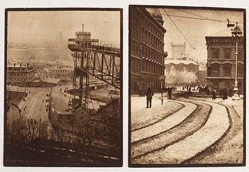 HENRY B. GOODWIN, Two photo gravures from the book Vårt vackra Stockholm signed in the negative.