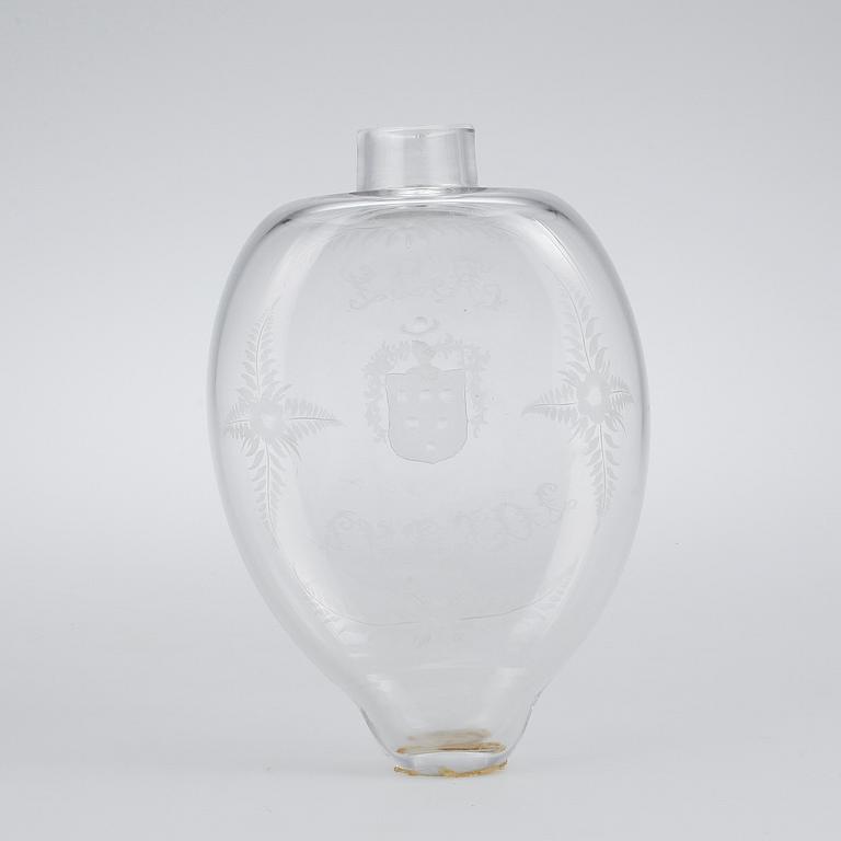 FLASKA, glas, 1800-tal.