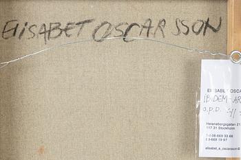 Elisabeth Oscarsson, oil on canvas, signed on verso.