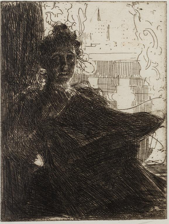 ANDERS ZORN, etching, 1900, signed with pencil.