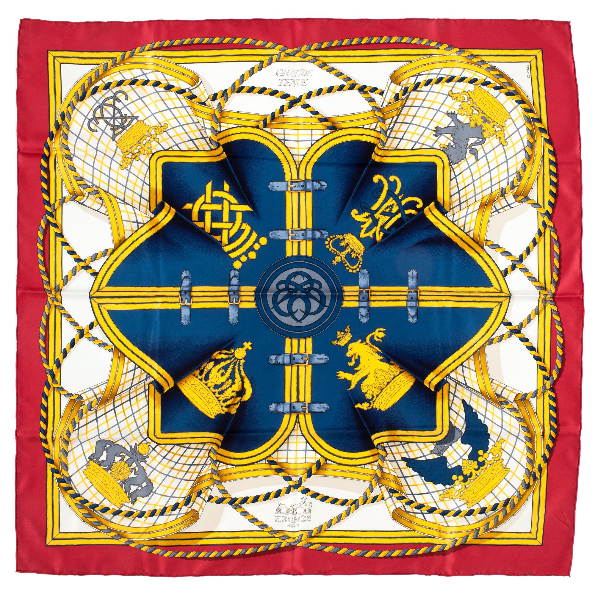 HERMÈS, silk scarf, "Grande Tenue".