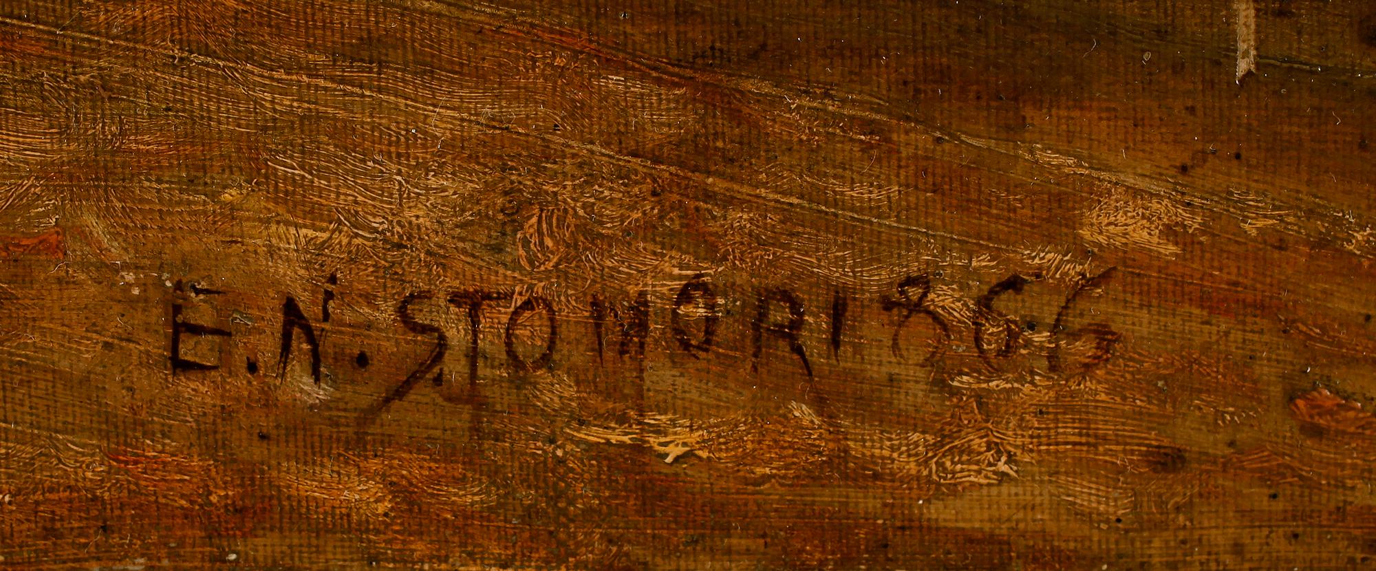 OKÄND KONSTNÄR, olja på duk, signerad och daterad EN Stomnor 1866.