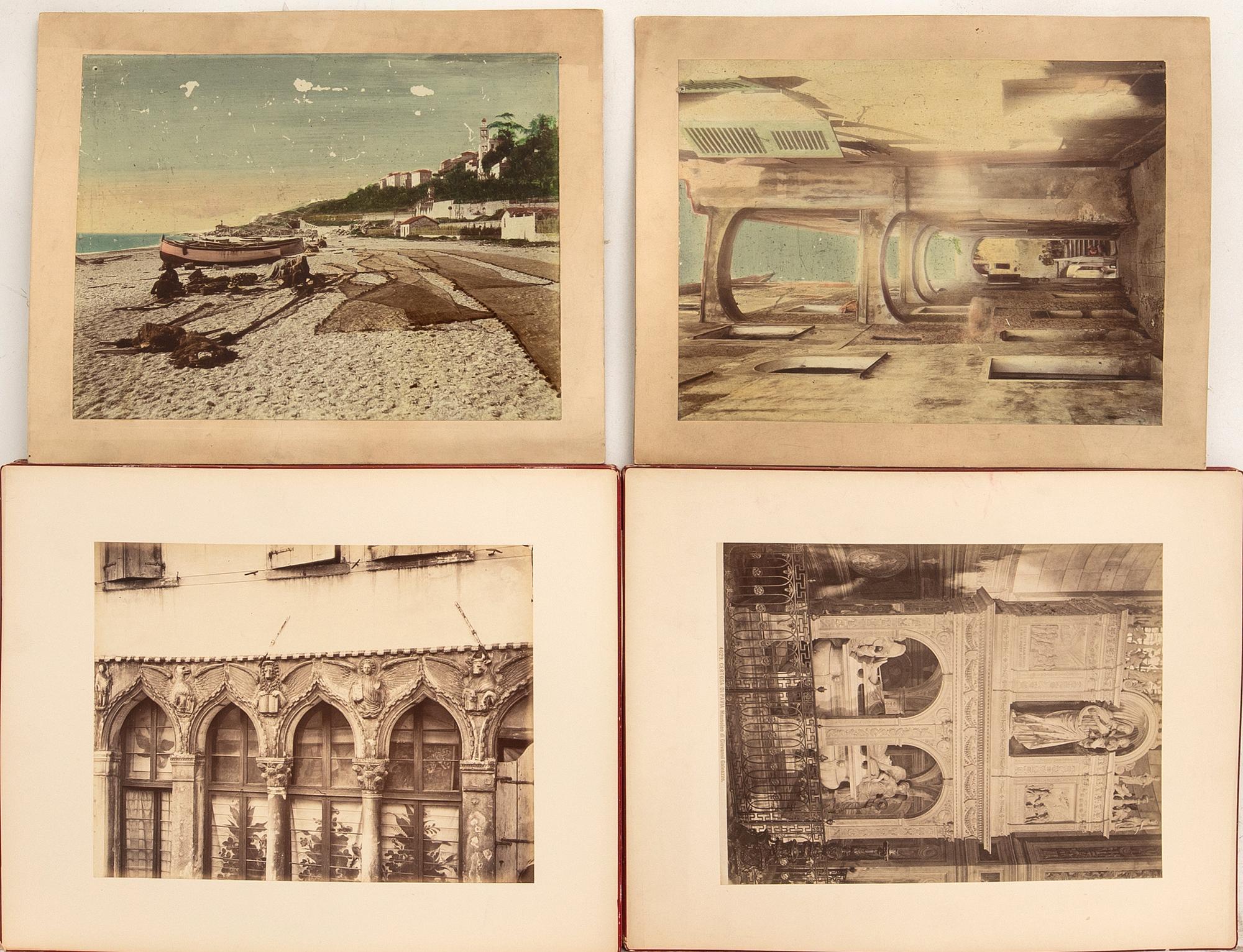 Fotografier 28 st sent 1800-tal Italien.