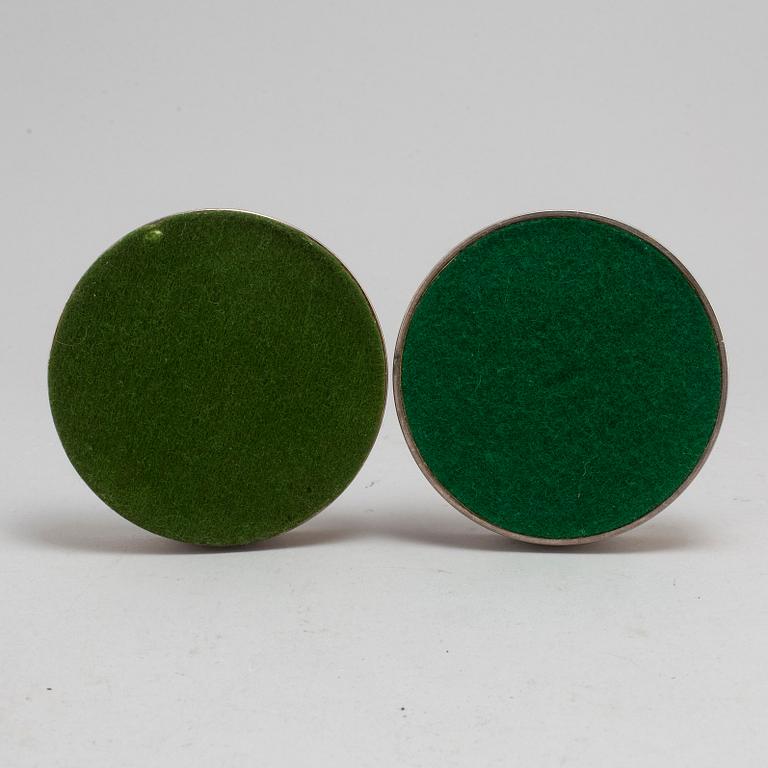 A pair of silver candlesticks, MGAB, Uppsala, 1966.