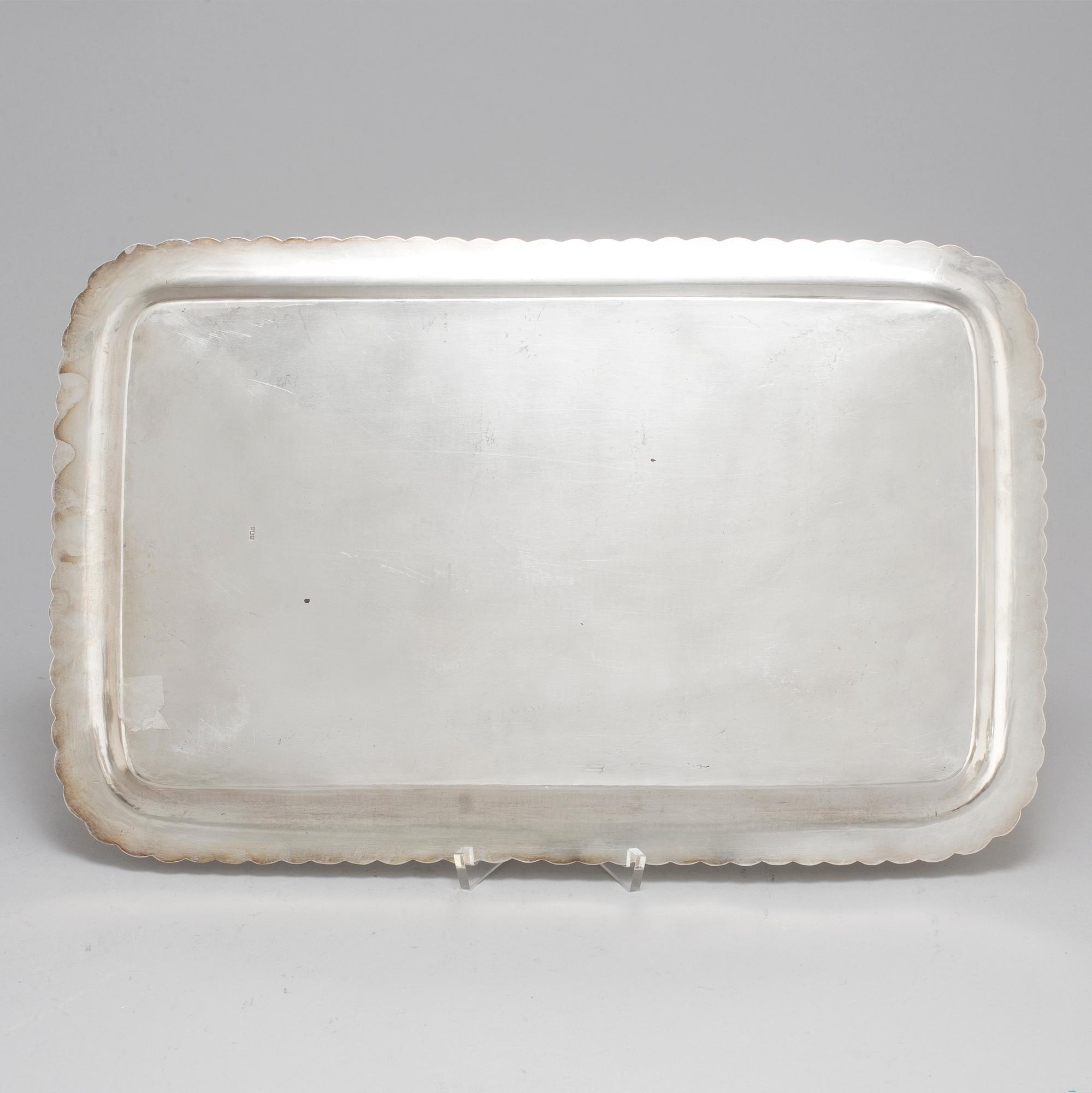 An Egyptian 20th century silver 5 piece tea-set, mark of Kairo 1940's.