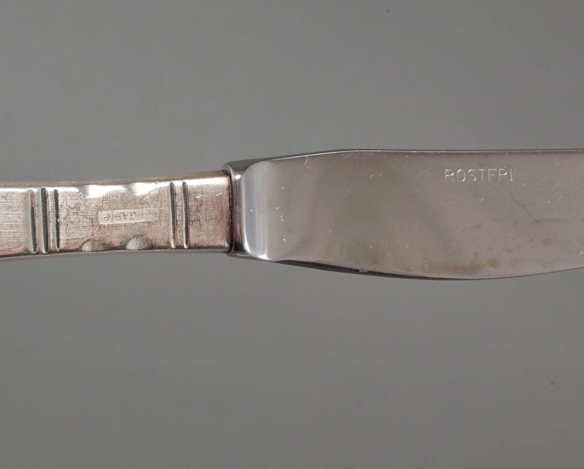 BESTICKSERVIS, 100 delar, silver, "Rosenholm", Jacob Ängman, GAB, Enköping, omkring sekelskiftet 2000, vikt ca 4182 g.