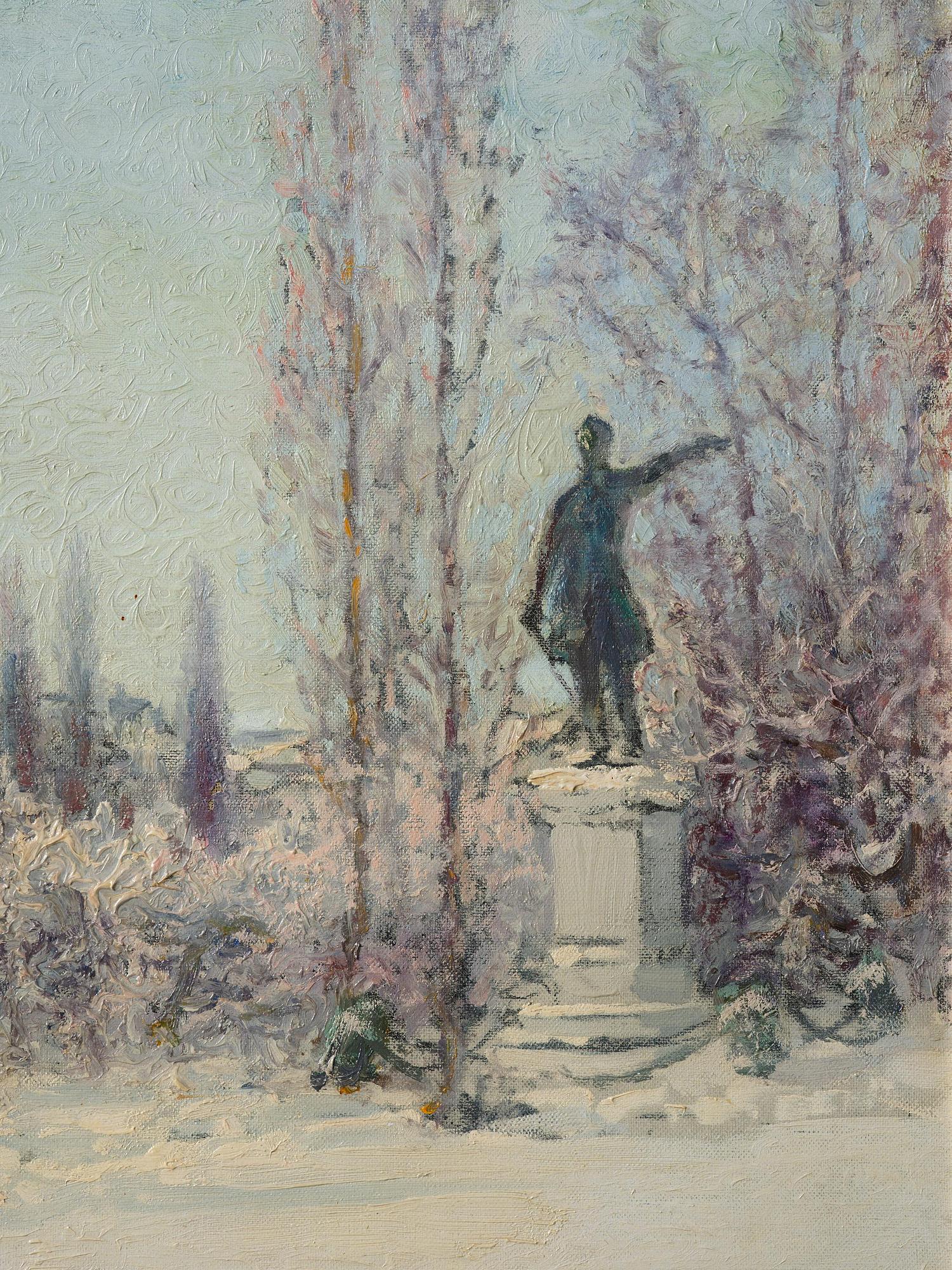 Anshelm Schultzberg, Winter motif from Kungsträdgården.