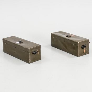 LÅDOR/UNIKABOXAR, 2 st, för svenska armén, tidigt 1900-tal.