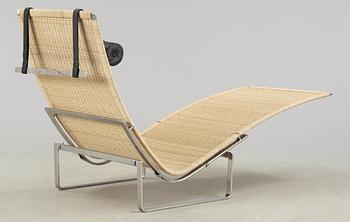 A Poul Kjaerholm 'PK-24' steel and rattan 'Hammock chair', Fritz Hansen, Denmark.