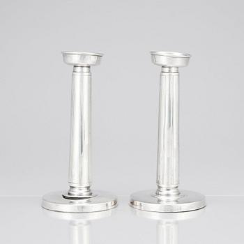 Gustaf Janson, ljusstakar, ett par, C.G Hallberg, Stockholm 1961, sterling silver.