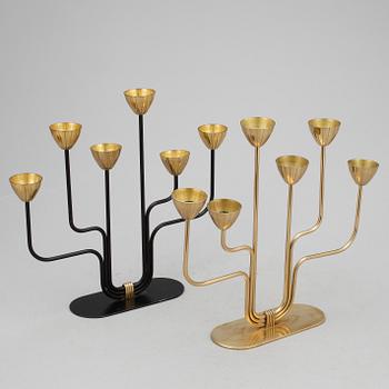 KANDELABER, 2 st, Gunnar Ander, Ystad metall, 1900-talets andra hälft.