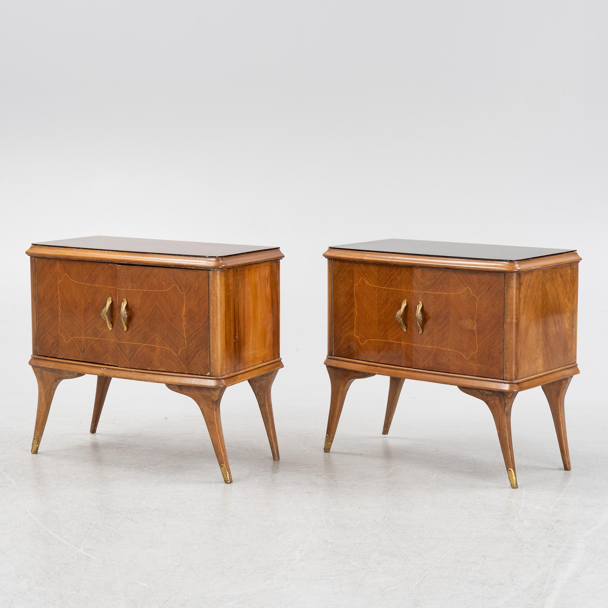 A pair of Mahogany Bedside Tables, mid 20th century.