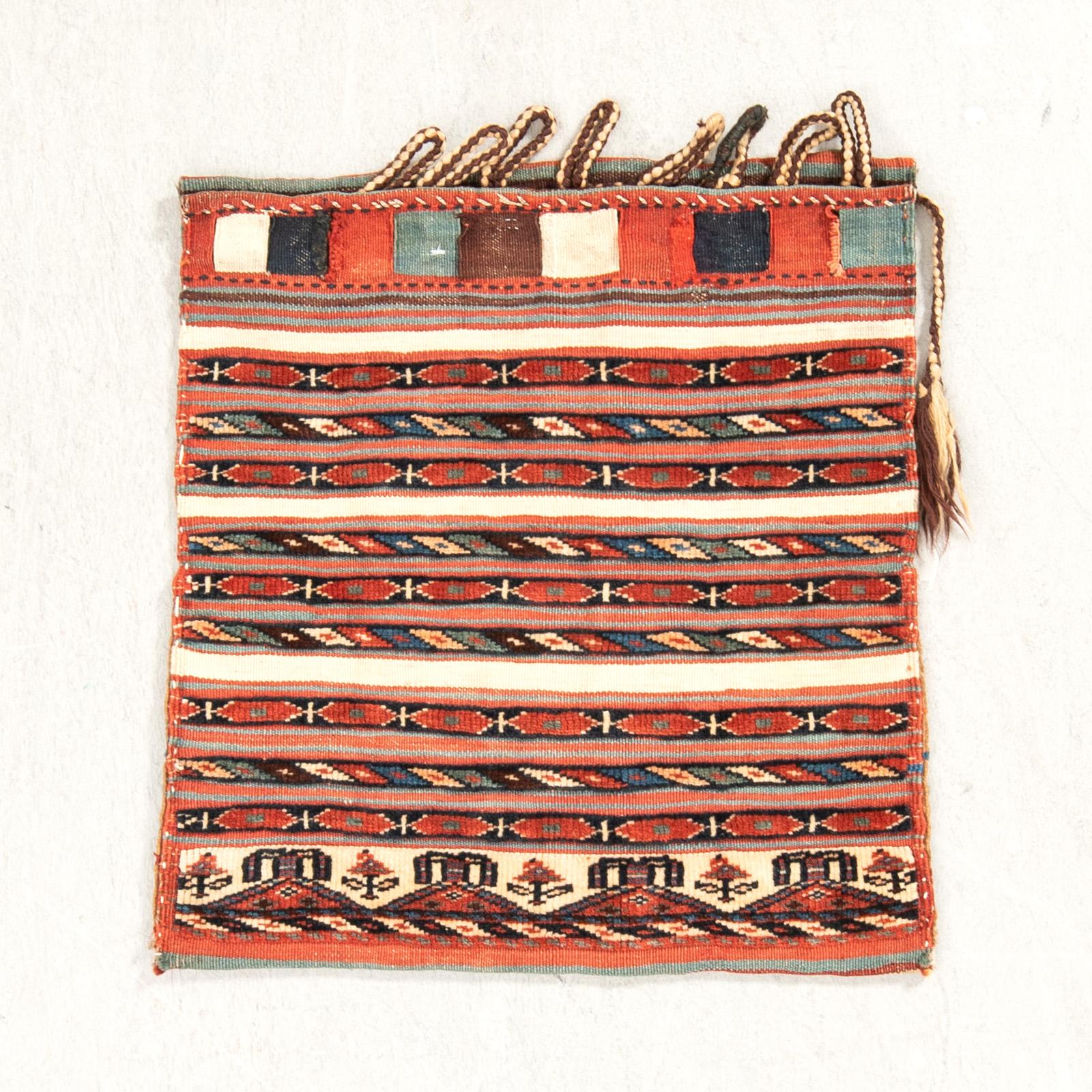 Bag Turkmen antique approx. 54x53 cm.