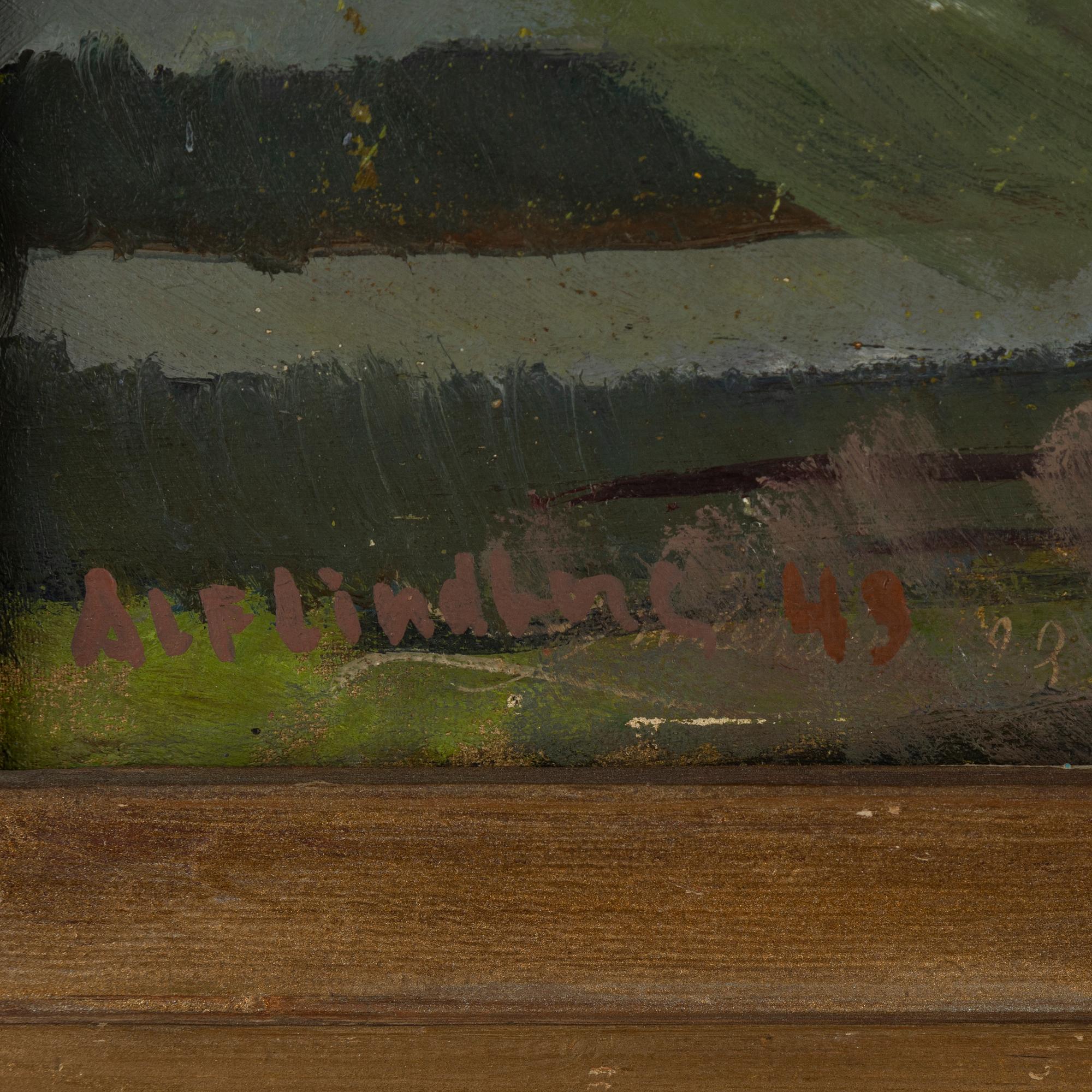 Alf Lindberg, oil on canvas, signed and dated -49.