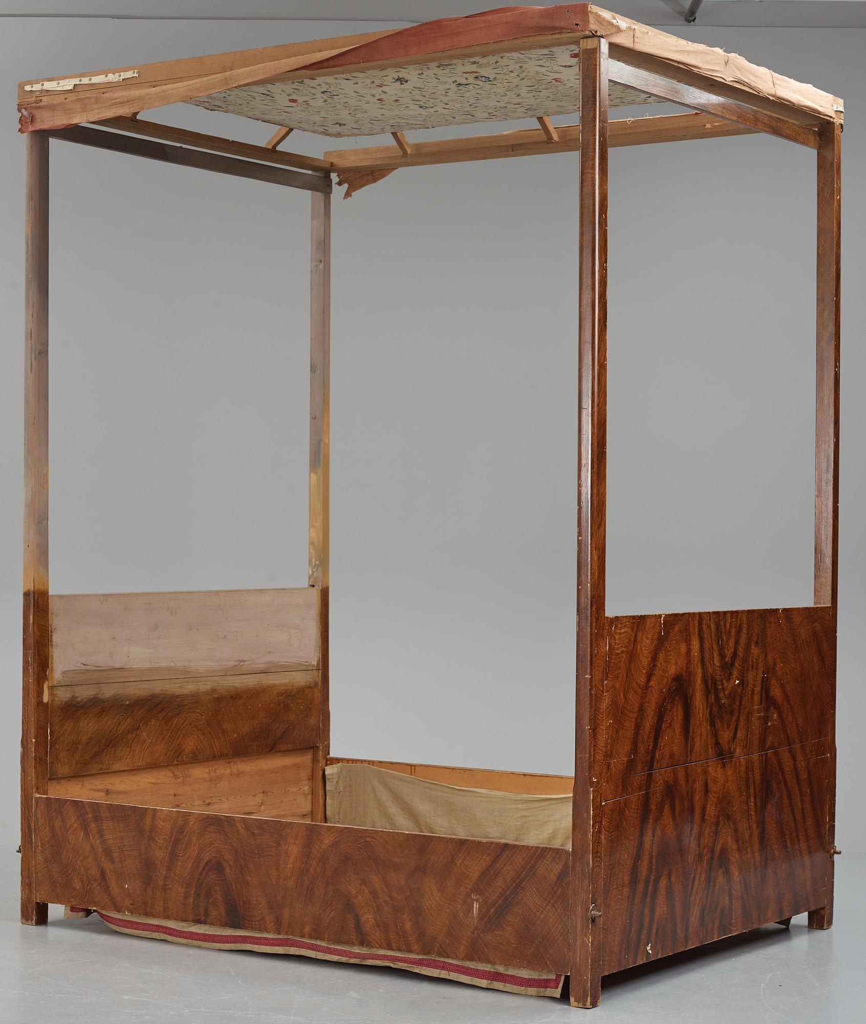Four-poster bed, called "Axel Oxenstiernas bed", probably 18th century.