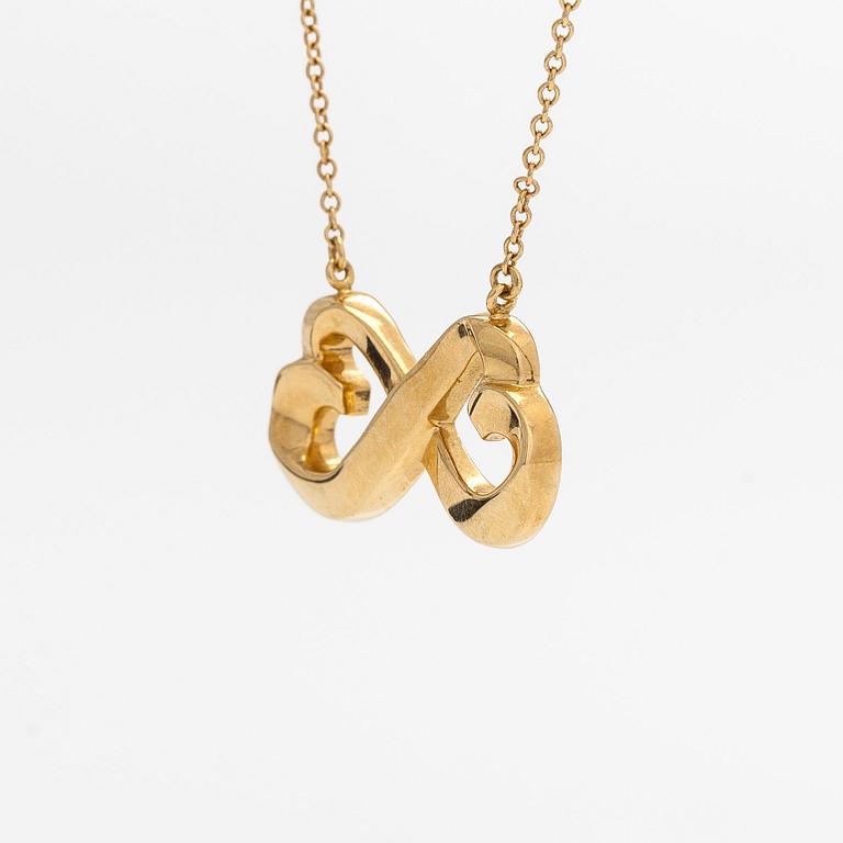 Tiffany & Co, Paloma Picasso, a "Double Loving Heart" necklace in 18K gold.